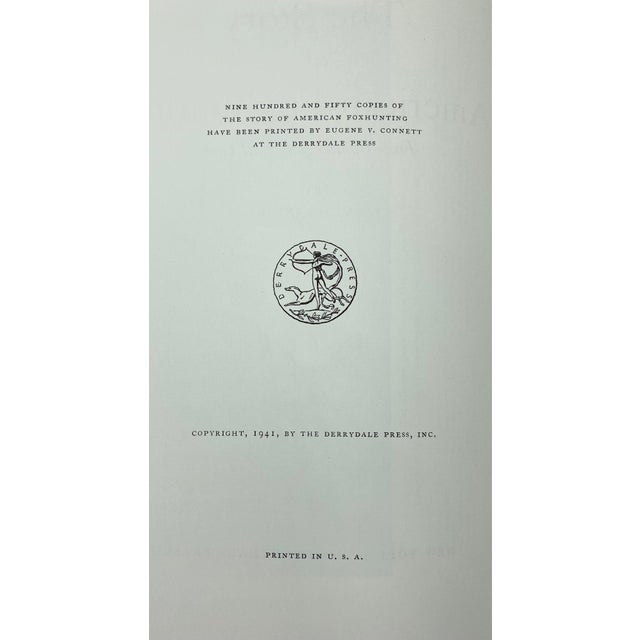 1940s The Story of American Foxhunting by J. Blan Van Urk 1941 First Edition For Sale - Image 5 of 17