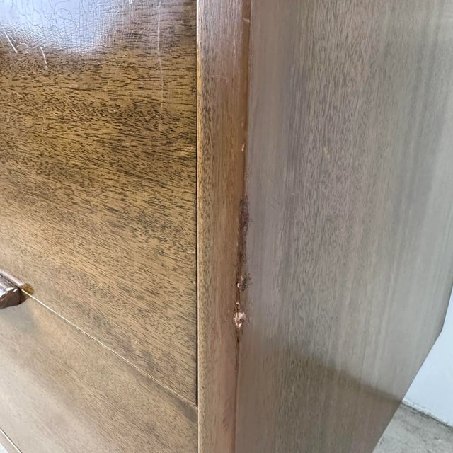 Brown Mid-Century Writing Desk by Harvey Probber (Signed) For Sale - Image 8 of 13