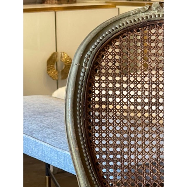 19th Century Pair of French Louis XVI Cane Side Chairs For Sale - Image 5 of 11