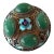 Vintage Chinese Brooch Features Enamel and Sterling Silver Filigree Work Set With Jade For Sale