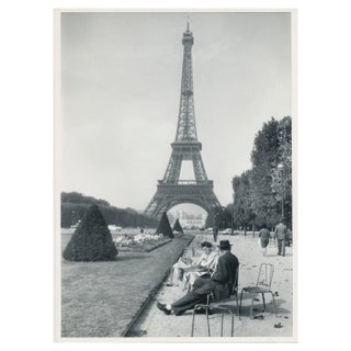 Eiffel Tower, 1950s, Black & White Photograph For Sale
