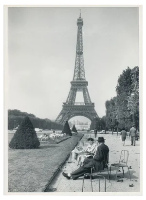 Eiffel Tower, 1950s, Black & White Photograph