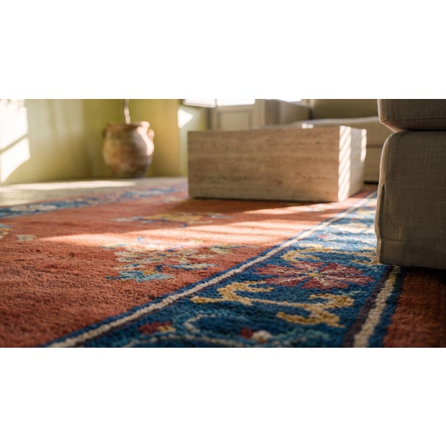 Red 1920s Red Floral Antique Chinese Art Deco Rug 2' 6" X 8' 10" Handknotted Wool Carpet For Sale - Image 8 of 8