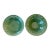 Pair of Vintage Green Majolica Bordallo Pinheiro Bowls From Portugal For Sale