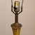 Vintage Mid-Century Murano Style Handblown Amber & White Art Glass Table Lamp With Brass Base For Sale - Image 11 of 13