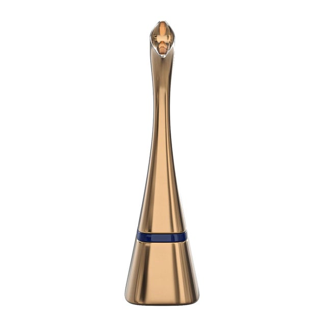 "Pagina" Umbrella Stand With Bronze, Stainless Steel Detail, Handcrafted For Sale - Image 4 of 7