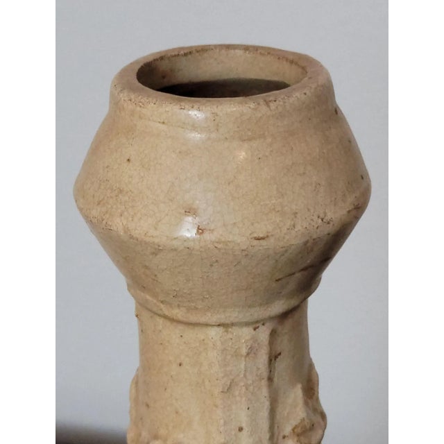Tan Antique Chinese Qingbai Ware Song Dynasty Style Funerary Urn For Sale - Image 8 of 12