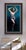 This oil on panel artwork features a graceful figure posed against a deep, atmospheric background, with soft light...