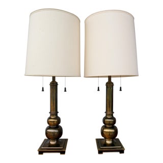 Stiffel Brass Table Lamps - a Pair For Sale