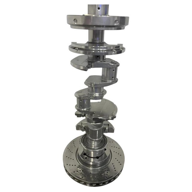 Industrial Rolls-Royce V8 Crankshaft Table For Sale - Image 4 of 11
