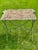 Twig Accent Table, With Twig Woven Mat, Branch-Like Metalwork, Garden Table Adorned With Metal Birds and Leaves, 1970’s For Sale In South Bend - Image 6 of 12