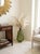 Vintage-Inspired Olive Green Textured Glass Bottle Floor Vase For Sale - Image 10 of 12