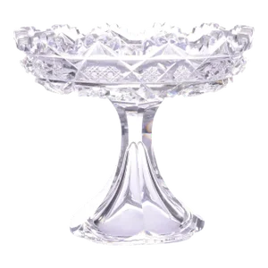 1940's Starburst Cut Crystal Compote