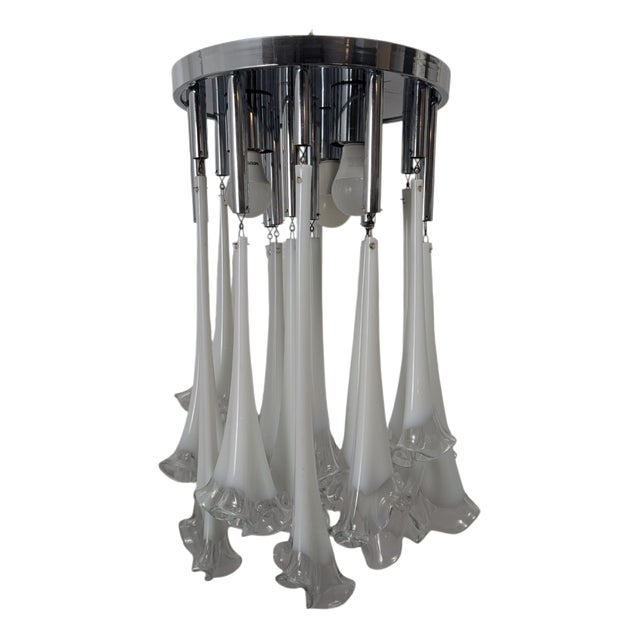 Vintage Murano Glass Pendant Light, 1970s For Sale