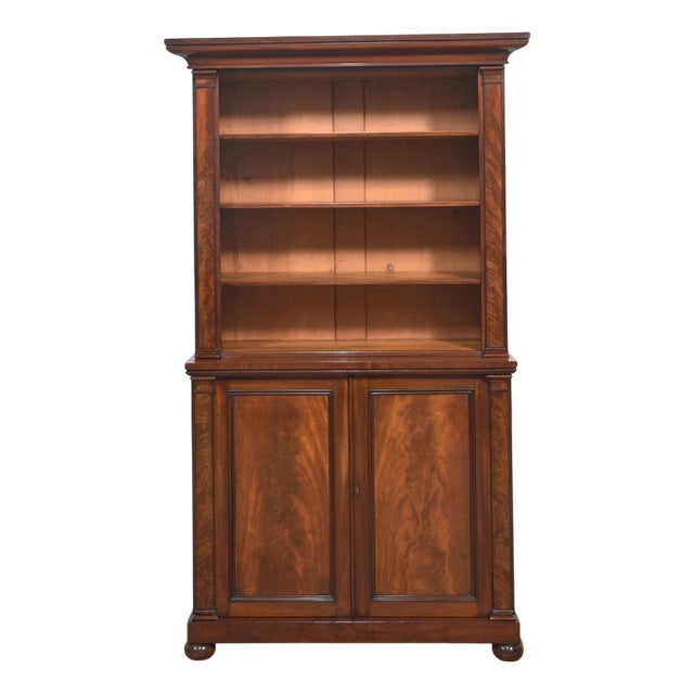 Mahogany Open Bookcase, 19th Century For Sale