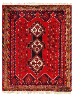 Pasargad Red Persian Afshar Rug - 5' X 6'2''