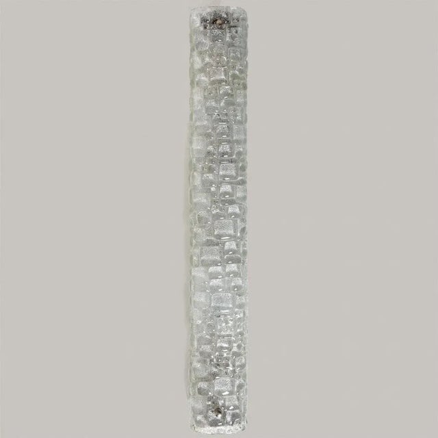 White Clear Bubbled Glass Wall Lights from Hillebrand, 1960s, Set of 2 For Sale - Image 9 of 13