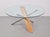 Brown Postmodern Cross Leg Coffee Table in Wood, Stainless Steel and Glass, Italy, 1990s For Sale - Image 8 of 8