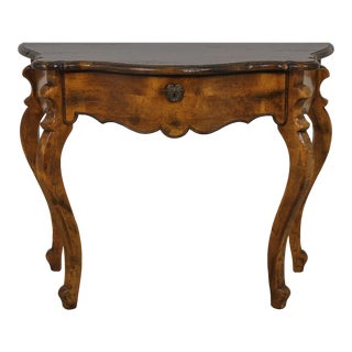 Baker Milling Road Distressed Finish Italian Console Table For Sale