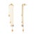Metal Contemporary 2.43ct Multi Sapphire Long Chain Drop Earrings in 14k Yellow Gold- A Pair For Sale - Image 7 of 12