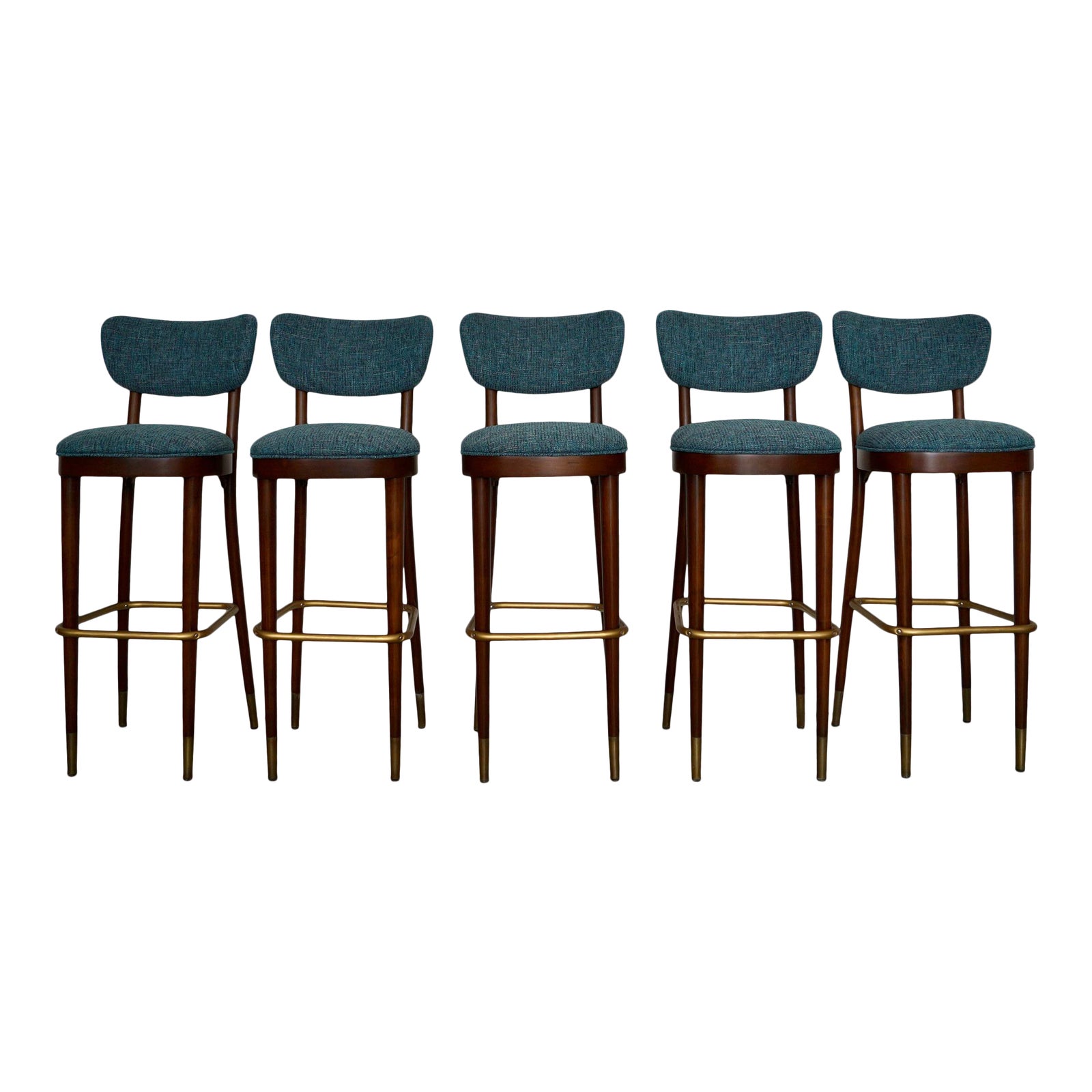 Set Of Five Mid Century Modern Bar Stools By Thonet Chairish