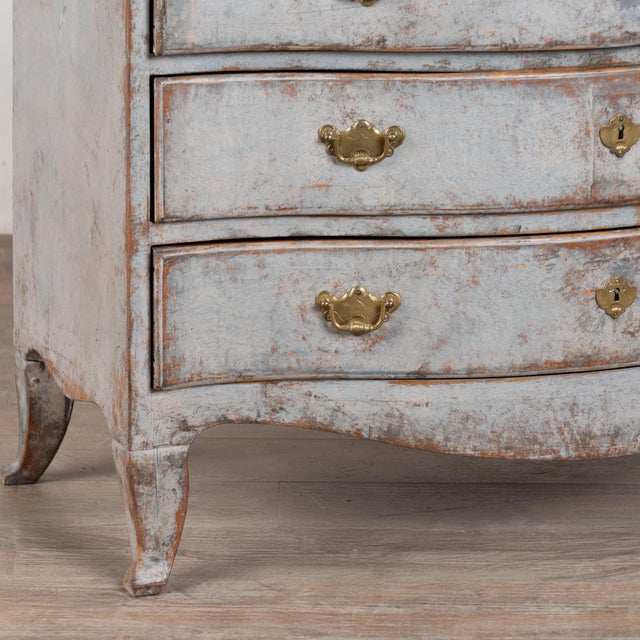 Late 18th Century Swedish Rococo Pine Chest of Three Drawers For Sale - Image 9 of 12