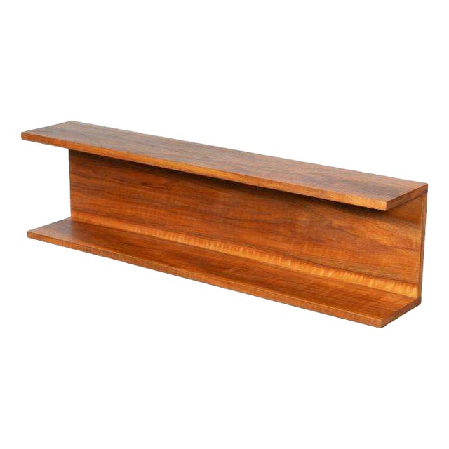 Minimalist Walnut Wall Console For Sale