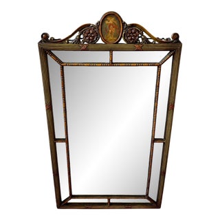 1920s Elgin A. Simonds French Revival Trumeau Style Gilt Margin Mirror For Sale