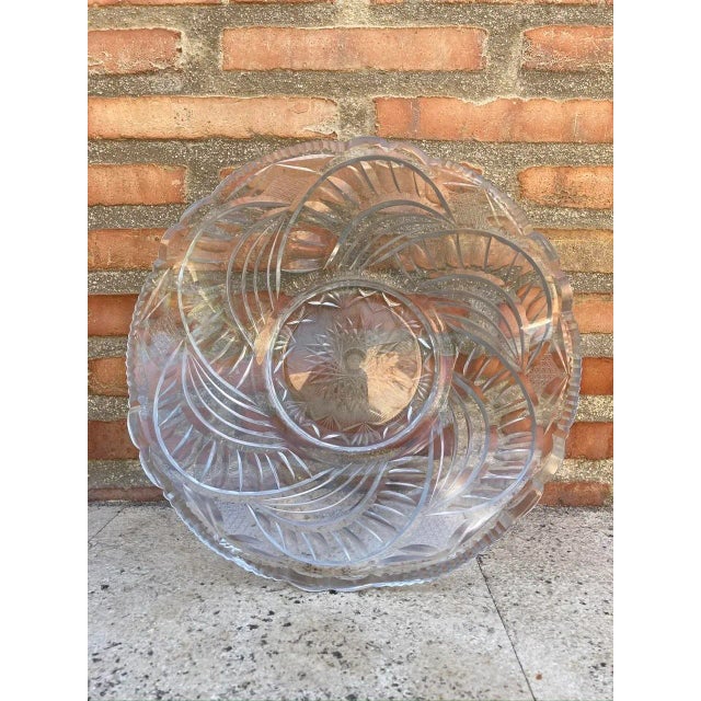 Circular Engraved Glass Plate, 1960s For Sale - Image 15 of 15