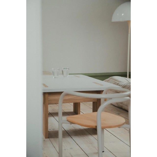 Arnold Coffee Table with Light Concrete Top and Light Oak Legs by Eberhart Furniture For Sale - Image 8 of 11