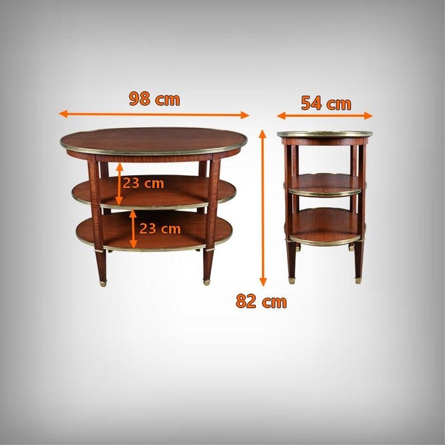 Three-Tier Serving Cart in Mahogany, 1890s For Sale - Image 13 of 14