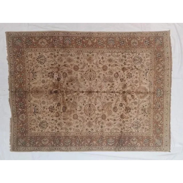 Peach 1960s Persian Tabriz Rug 9'9" X 13'4" For Sale - Image 8 of 8