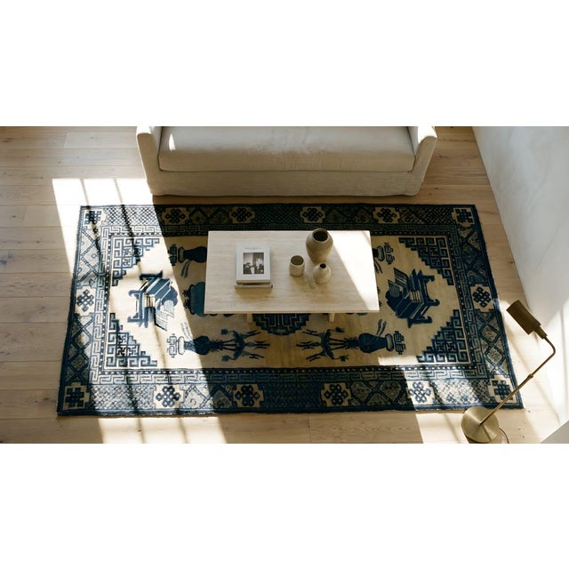 Beige Early 20th Century N. Chinese Baotou Carpet For Sale - Image 8 of 8