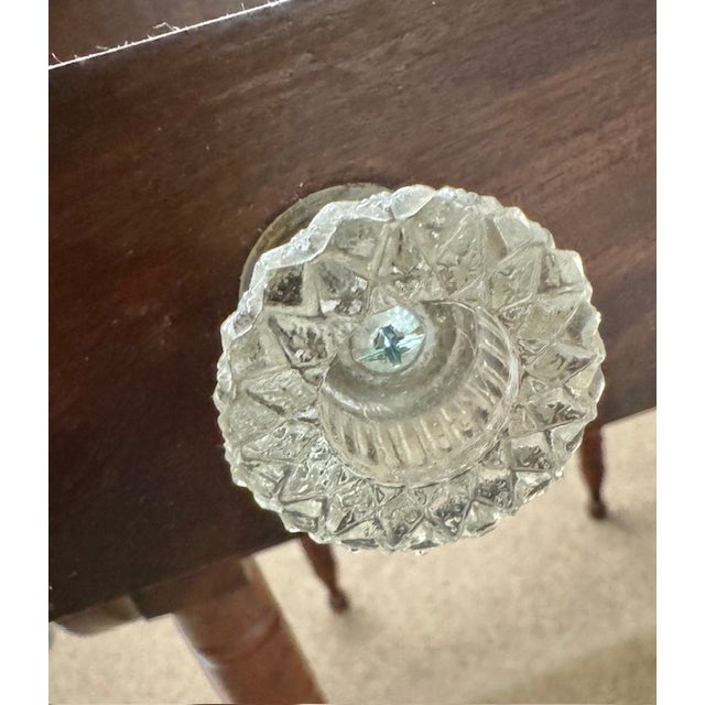 Antique American Sheraton 2 Drawer Dropleaf Cherry Work Table For Sale - Image 11 of 11