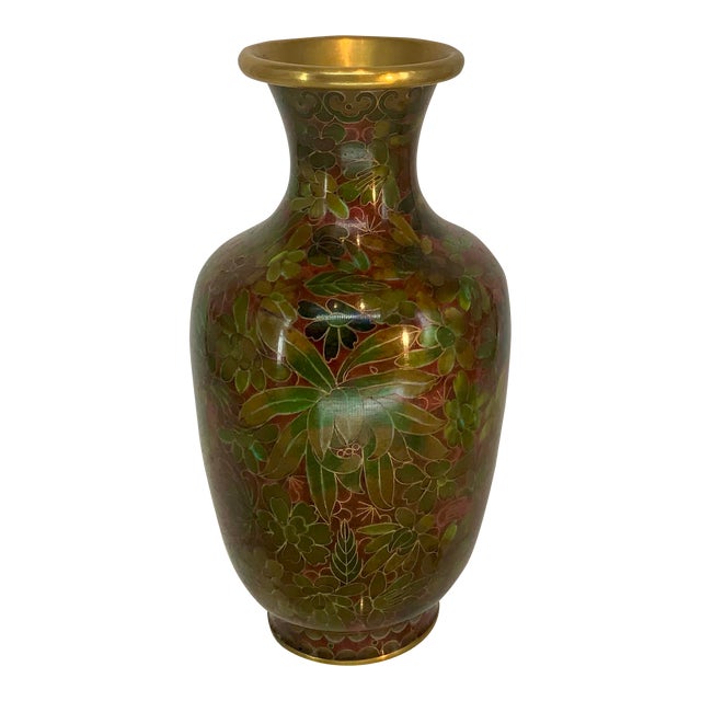 Vintage Cloisonné Vase For Sale