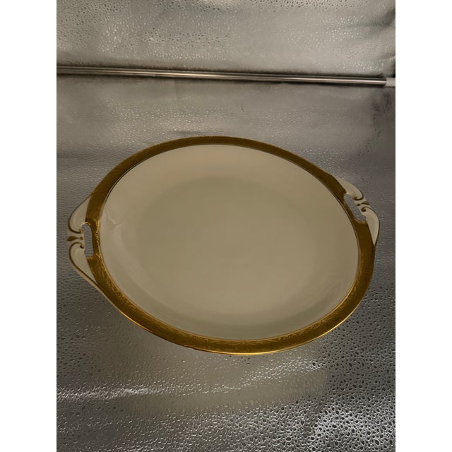 Early 1900s Hutschenreuther 7 Piece Set Cream Gold Margarete Round Serving Platters Bowls For Sale In Aspen - Image 6 of 14