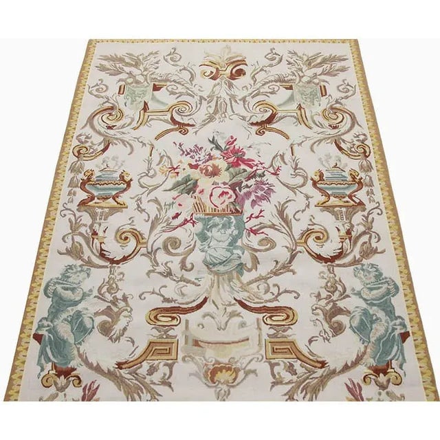 Textile 1990s Cherubs & Floral Bouquets Vertical Tapestry For Sale - Image 7 of 8