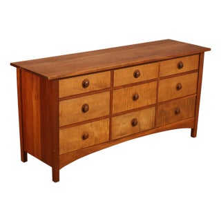 Stickley Harvey Ellis Collection Inlaid Nine Drawer Dresser For Sale