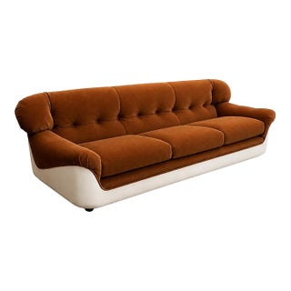 Brazilian Modern “Vip” Sofa in Fiberglass & Mohair by Jorge Zalszupin, 1973 For Sale
