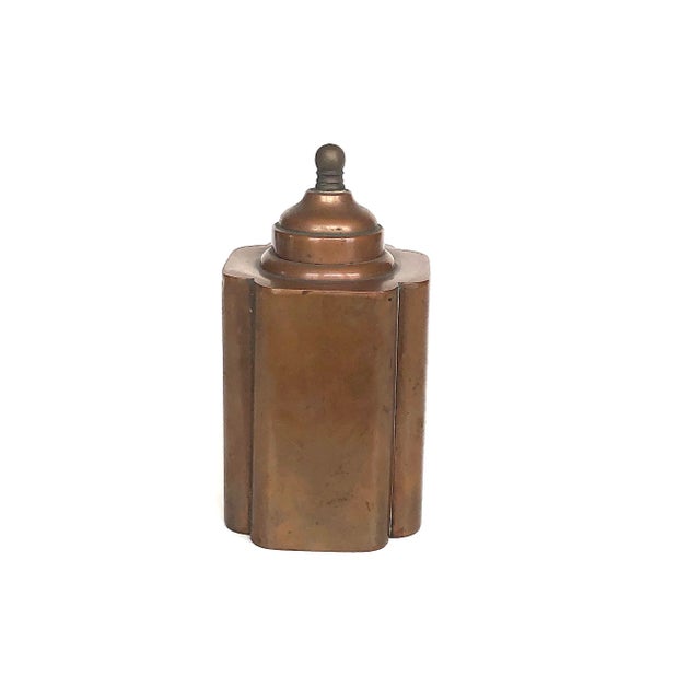 Early 20th Century Early 20th Century Vintage Copper Tea Caddy Stash Box For Sale - Image 5 of 13