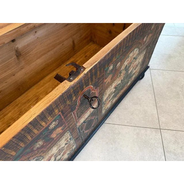 Tyrolean Rustic Hand-Painted Chest For Sale - Image 10 of 18