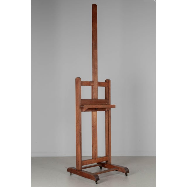 French Adjustable French Oak Painter's Easel, Circa 1900s For Sale - Image 3 of 11