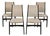 1970s Set 4 Danish Mid Century Modern Dining Chairs For Sale