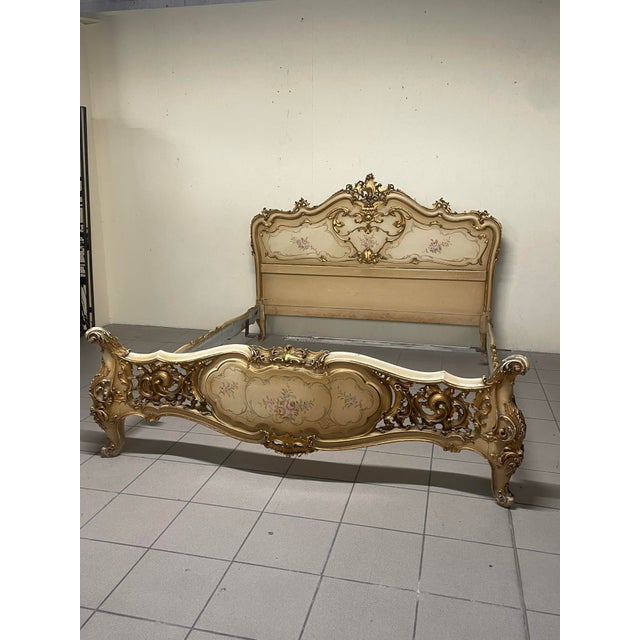 Louis XV Double Bed, Italy, 1940s For Sale - Image 15 of 18