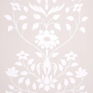 Sample - Schumacher x Marie-Anne Oudejans Jaipur Mughal Flower Wallpaper in Neutral For Sale