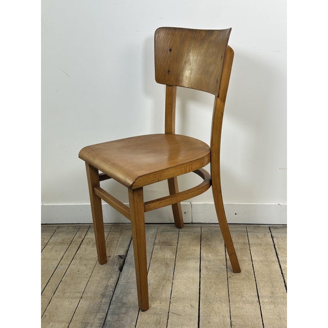 Vintage Bistro Chairs in Wood from Thonet, 1960s, Set of 6 For Sale - Image 6 of 12