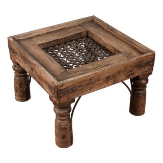 Antique Window Grill Coffee Table For Sale