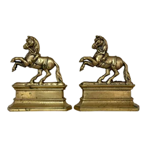 English Brass Horse Bookends