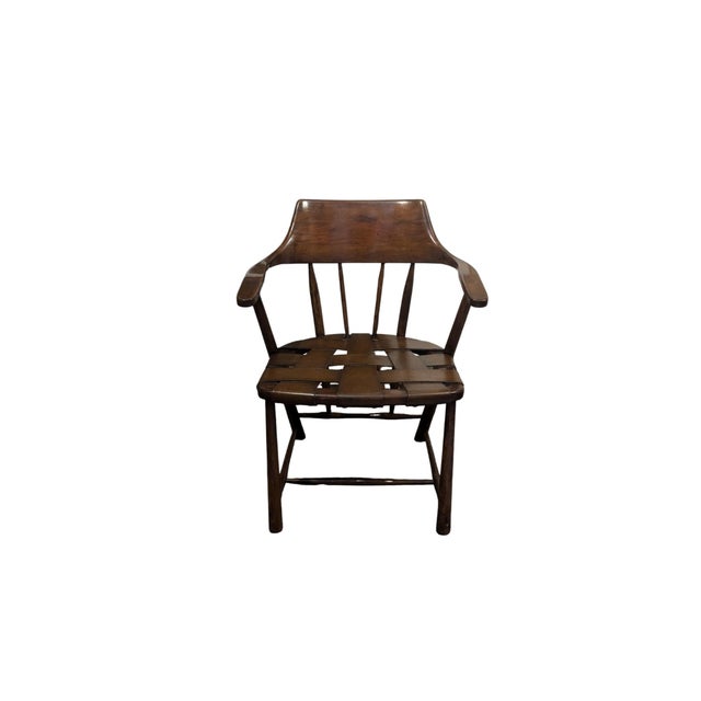 Mid-Century Modern 1950s Likely Wharton Esherik Captain's Chair For Sale - Image 3 of 9