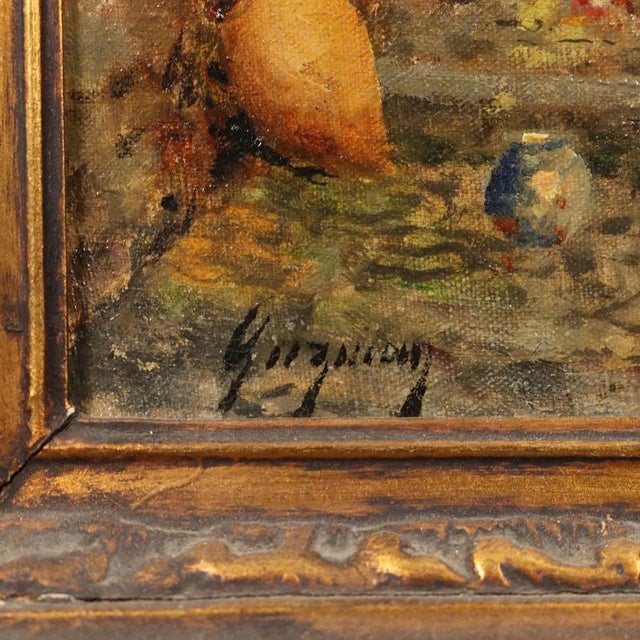 Unknown, The Sale of Fruit, Oil on Canvas, Framed For Sale - Image 9 of 13